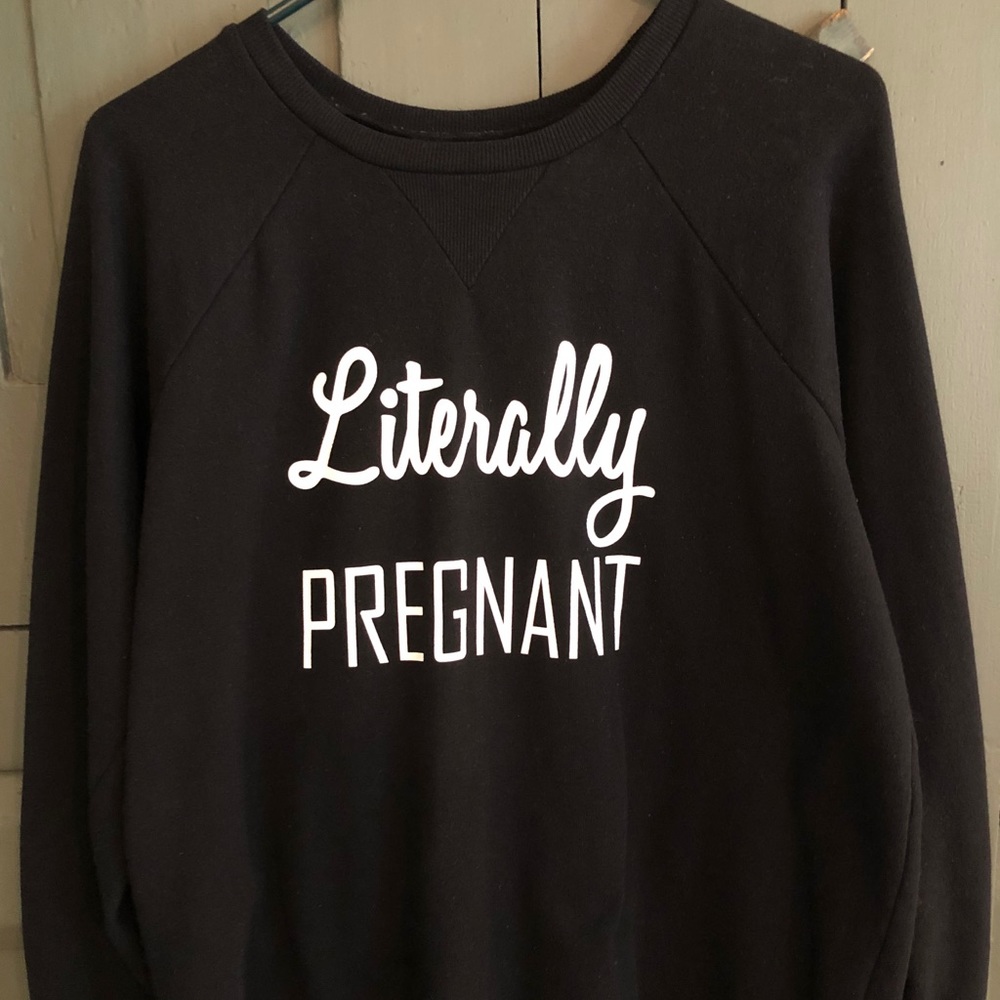 HOST PICK! Motherhood Maternity blk sweatshirt,SM - Picture 2 of 6